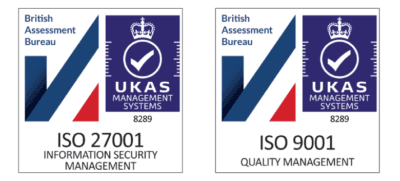 ISO 27001 and ISO 9001 Certified